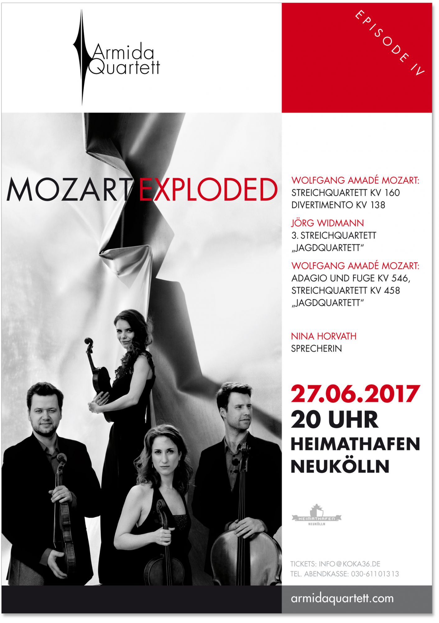 Poster Armida Quartett Mozart Exploded IV